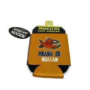 Pirana Joe Roatan Honduras Rockin Can Cooler Koozie Drink Beer Holder Insulation